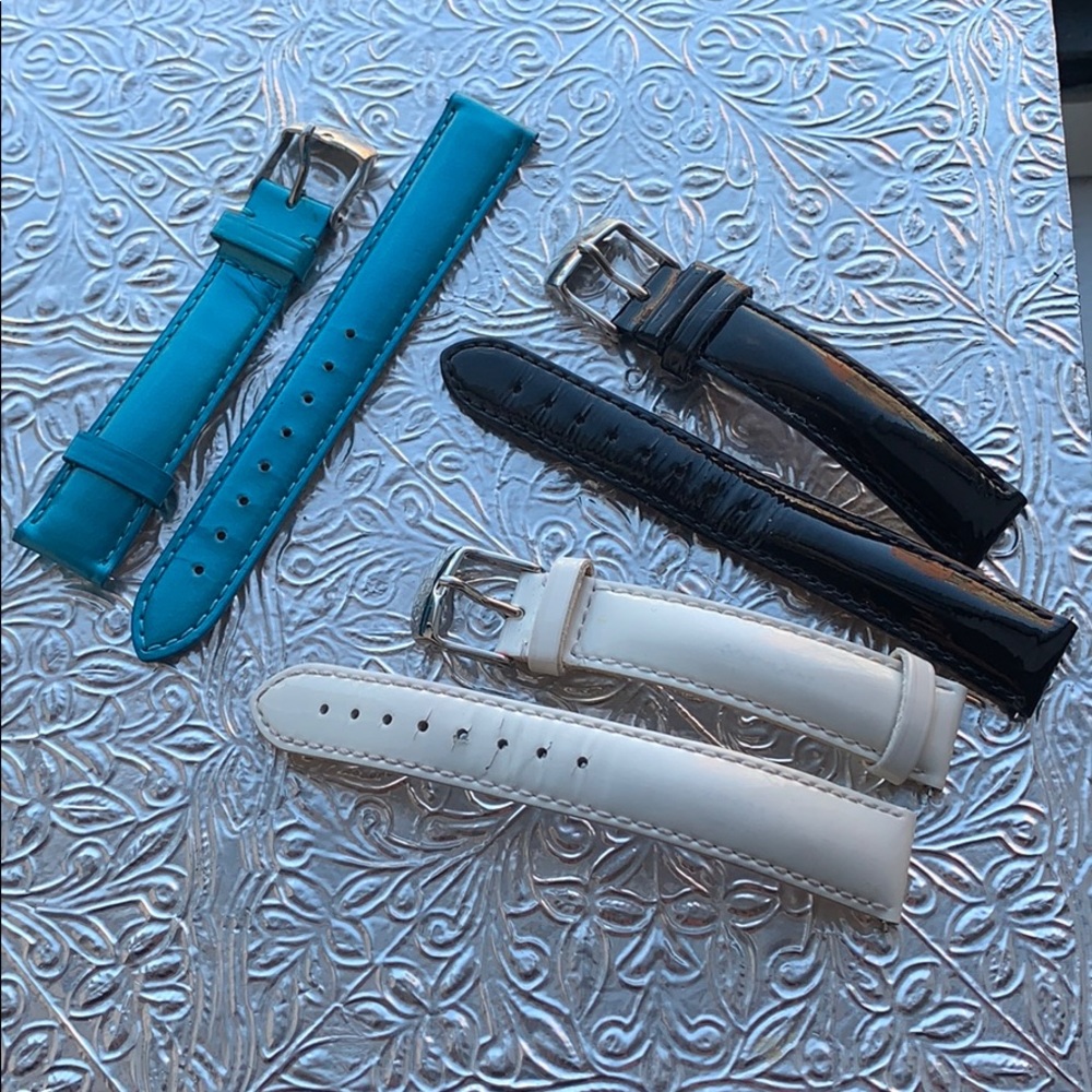 BUNDLE 16 MM MICHELE GENUINE LEATHER WATCH BAND